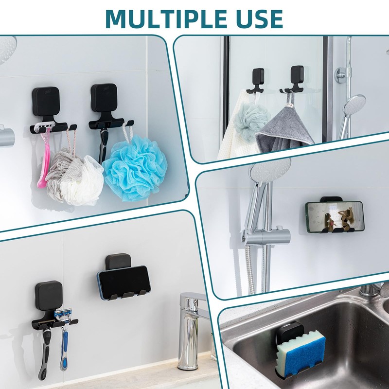 TAILI Powerful Suction Cup Razor Holder 2 Pack, Stylish 304