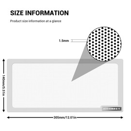 HIDAMAZY Magnetic Ventilation Covers, 30.5 x 14 cm, Rectangular Floor Register, Ventilation Grille, Ventilation Cover for Floor, Home, Ceiling, Standard Air Vent Filter Cover (White, Pack of 2)