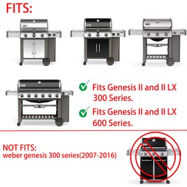 7599 Genesis II Grill Griddle Replacement Parts for Weber Genesis ii E-310 E-315 S-335 S-345 SE-310 S-335 LX S-340 LX E-340 E-610 Grill Parts Genesis 2 300 600 Series Cast Iron Flat Top Griddle Plate