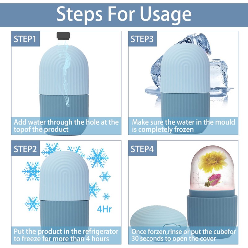 XHJRI Ice Face Roller Massager,Ice Cube Roller for Face, Eyes