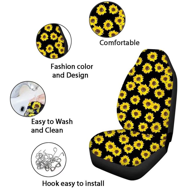Renewold Galaxy Space Car Seat Covers Front Rear Full Set,