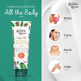 OMIC | Crema Loción Corporal Moisture Rescue | Anti Estrías | Con Manteca de Karité y Aceite de Argán | Trata Sequedad | Con Ingredientes Naturales | 200ml