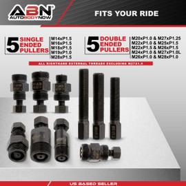 ABN Fly Wheel Puller Motorcycle Flywheel Puller Set Flywheel Puller Tool, Universal Flywheel Puller Set – Metric, 10pc