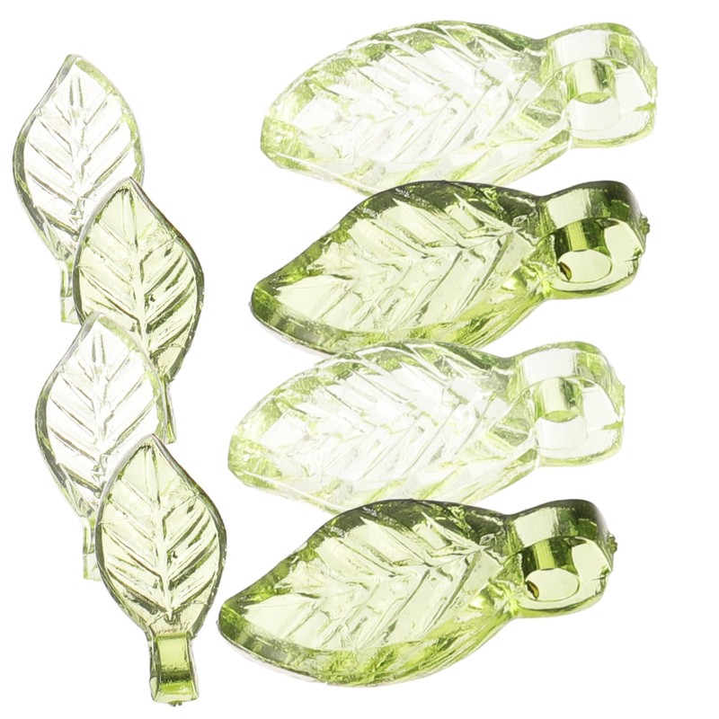 Tofficu 5sets Leaf Charm Pendants Acrylic Charms for Jewelry Making