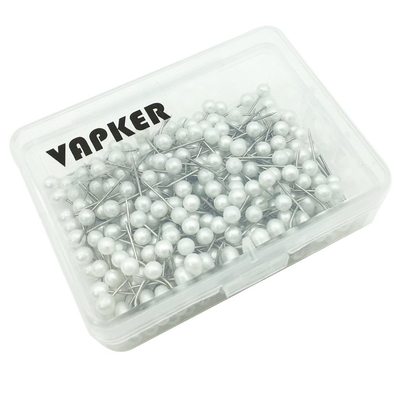 VAPKER 1/8 Inch Map Tacks Round Plastic Head Push Pins