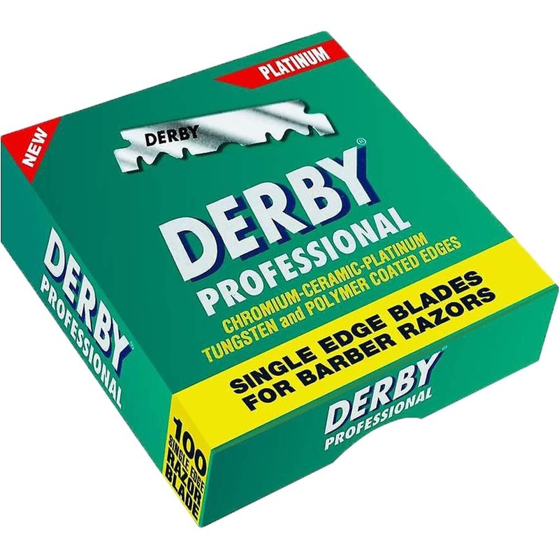 Derby & The Shave Factory Razor Blades, Black & Silver,
