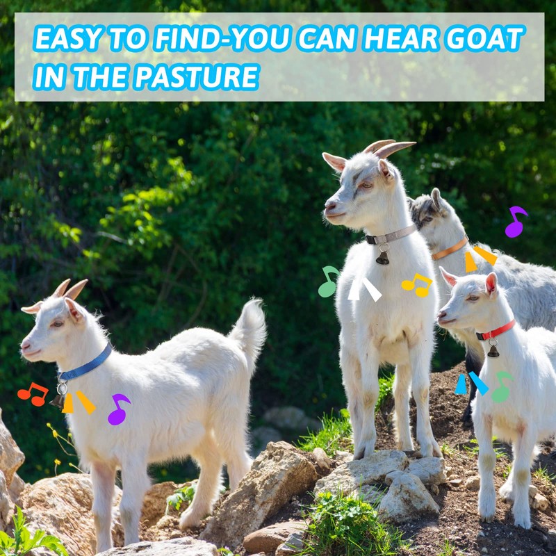 12 Sets Goat Collars with Bells Horse Sheep Grazing Cow