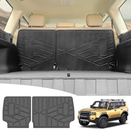 JTYZSM Backrest Mat for 2024 2025 Toyota Land Cruiser Prado 250 LC250 Cargo Liner All Weather Rear Seat Back Protector Mat for 24-25 Toyota Land Cruiser 250 Accessories