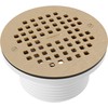 PROFLO PF42846 6" Brass Grate with 4" Adjustable Drain -