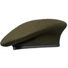 Gajaous British Military Berets with Leather Sweatband, Adjustbale Army Black