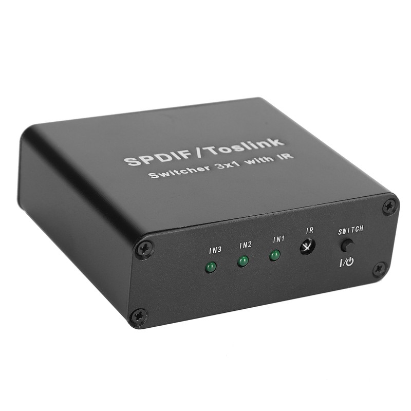 SPDIF/for TosLink Switcher 3x1 Switching Device with Remote Control 3