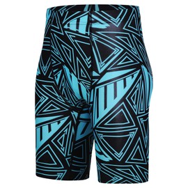 BELE ROY Boys' Swim Jammers Solid Competitive Swim Team Suit Quick Dry Bathing Suit Youth Kids Athletic Swimming Shorts UPF 50+(Lake Blue,S)