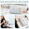 AMZMA Quilted Hair Tool Bag for Travel Storage, Large Organizer