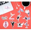 Hysoiree 100 PCS Dance Stickers, Dancer Stickers Vinyl Waterproof Stickers