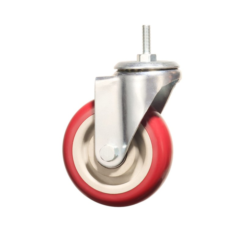 Heavy Duty Stem Caster Wheels Double Bearing PU Castors No