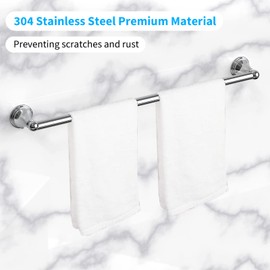 Newfun 8-Pieces Polished Chrome Bathroom Accessories Set, 24 Inch Bath Towel Bar Set, SUS 304 Stainless Steel Bathroom Hardware Set, Towel Racks for Bathroom Wall Mounted
