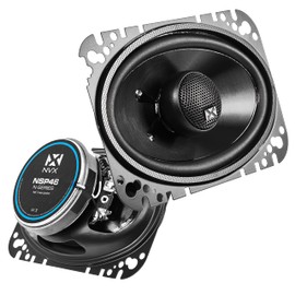 NVX® NSP46 4x6 Car Speakers, 300W Max, 100W RMS, 2-Way Coaxial w/Silk Dome Tweeters & Built-in X-Overs, Easy to Install in Cars/Trucks/Doors (Pair)