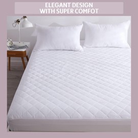 SM Decor Quilted Mattress Protector King Size 30 Cm Extra Deep - Quilted Mattress Topper Anti Allergy and Breathable Fitted Mattress Pad - King(150x200+30) Cm