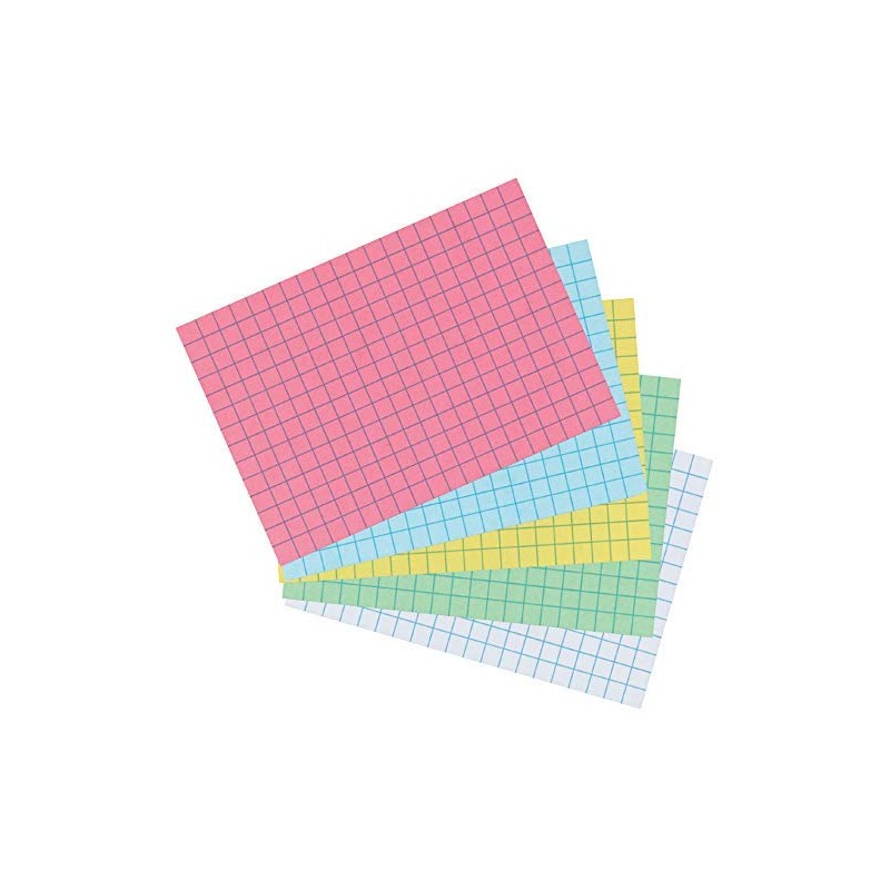 Herlitz 10836245 Index Cards A7 Ruled Assorted Colours Pack of