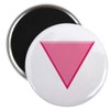 CafePress Pink Triangle Gay Pride Magnet 2.25" Round Magnet, Refrigerator