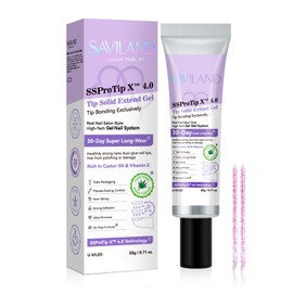 SAVILAND Gel Nail Glue: 30-Day Lasting Solid Nail Glue Gel for Press On Nails 20 g Strong Gel Glues U V Glues Fake Nails 3D Art Non-Sticky Gel Home Salon DIY Starter SSProTip X