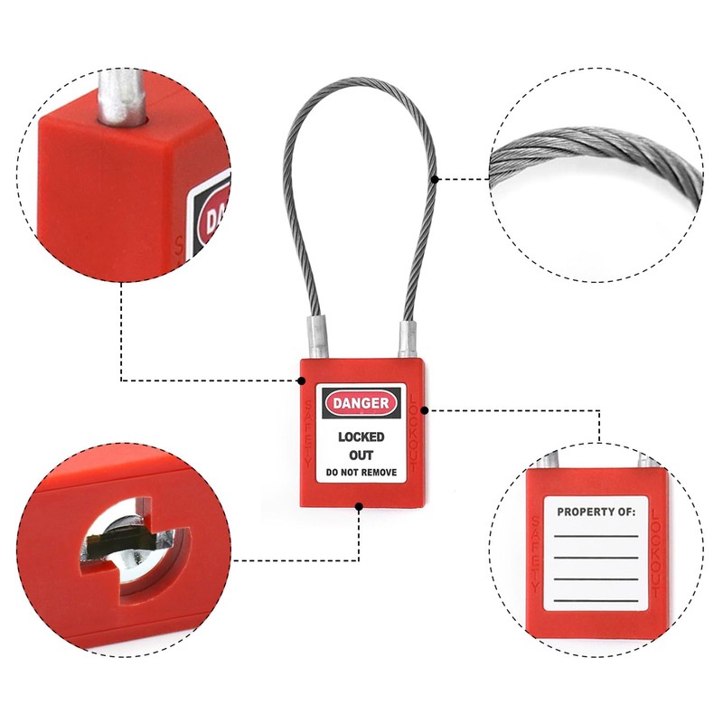 QWORK Lock Out Tag Out Hasp and Lockout Tagout Steel
