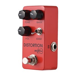 xinyee ZORY Guitar Metal Distortion Effects Pedal TONE/GAIN/VOL/EDGE DC 9V 6.35mm Input/Output Interface Aluminum Alloy Electric Guitar Simulate Heavy Metal Distortion with True Bypass