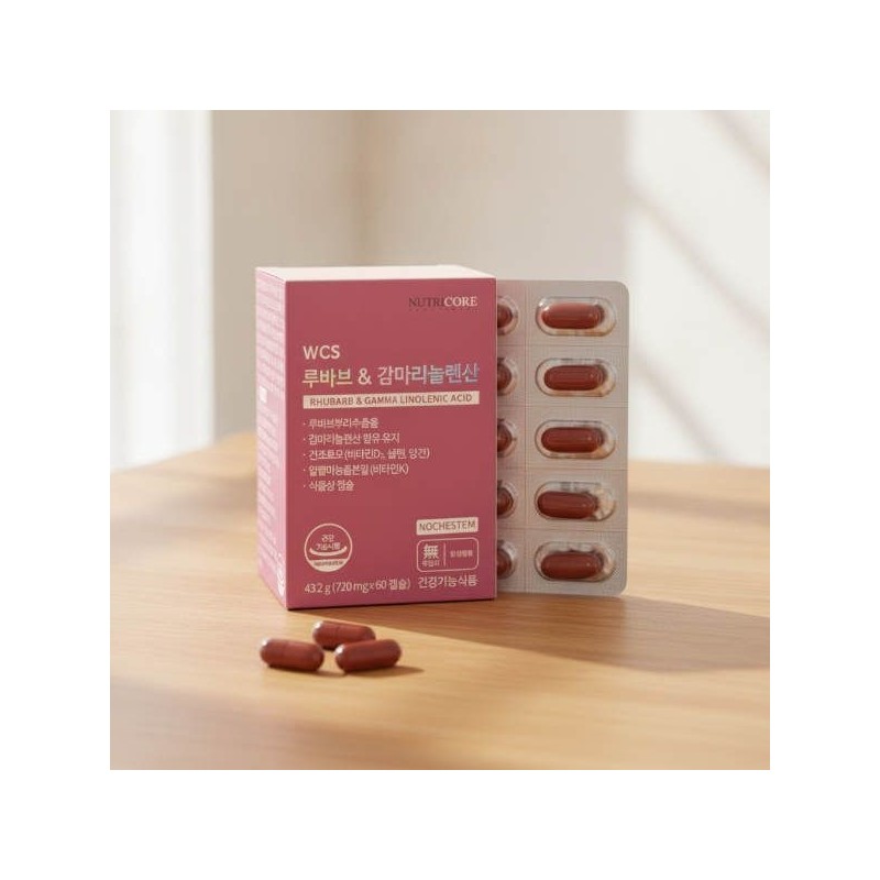Nutricore & 60 capsules, 1 month supply, 4100020 Rhubarb &