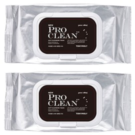 Tony Moly ProClean Soft Cleansing Tissue, 50 sheets, 2 pcs / 토니모리 프로클린 소프트 클렌징 티슈, 50매입, 2개