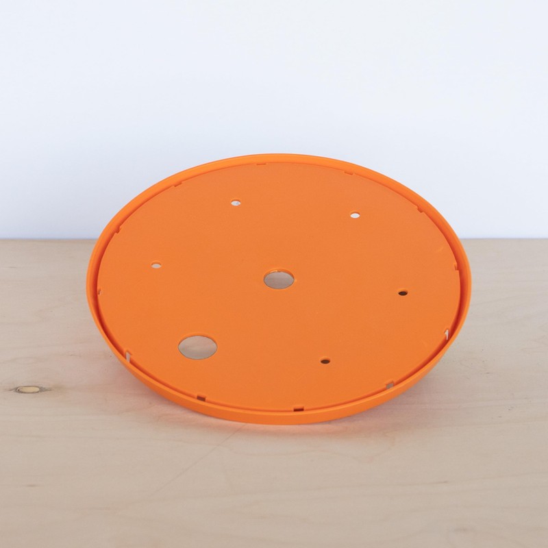 Bloem Ups-A-Daisy 10" Round Orange Resin Planter Pot Lift Insert