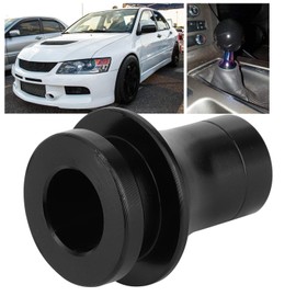 Shift Knob Boot Retainer Adapter Universal Manual Transmission Vehicles Quality Aluminum Alloy M10x1.25 Control Car (Black)