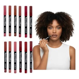 Set 12 Delineadores Labiales Tonos Intensos Acabado Fino                                                                                              
