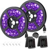 YGS-Tech 16.4FT UV Black Light LED Strip, 3528 385nm-400nm USB