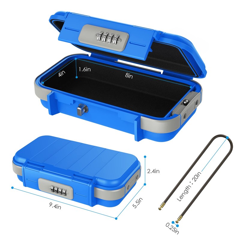 AMIR Portable Safe Box, Combination Security Case LockBox with Code,