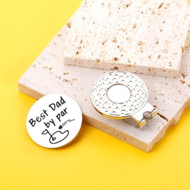 Gifts for Dad Golf Ball Marker Hat Clip for Men Him Dad Fathers Day Birthday Gifts from Son Daughter New Dad Gift for Men First Time Dad Stepdad Grandpa Valentine for Dad by Par