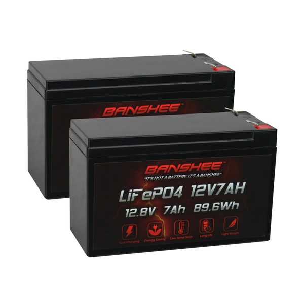 Banshee Battery 12V 7AH Lithium Replacement Battery Compatible with HR-1234W-F2-2