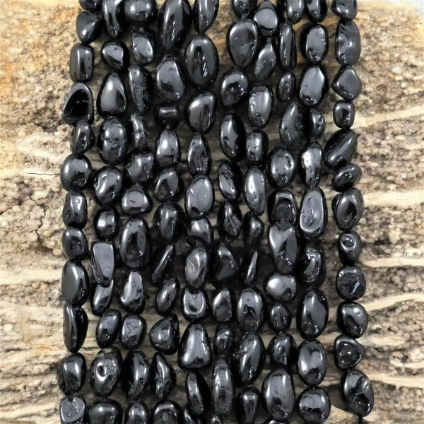Black Tourmaline A Grade Nuggets 6x8mm