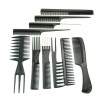 TECHTONGDA 10Pcs Plastic Barbers Brush Combs Hairdressing Comb Makeup Tools