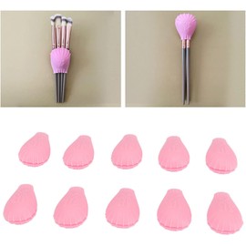 10 Fundas de Brocha de Sombra de Ojos, Cubierta de Brocha de Maquillaje de Viaje de Silicona, Funda Protectora de Brocha de Maquillaje Reutilizable, Estuche Organizador de Brochas