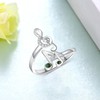 Peireara Sterling Silver Music Note Ring - Treble Clef Open