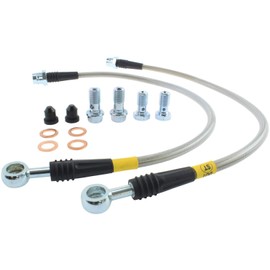 StopTech 950.33009 Stainless Steel Braided Brake Hose Kit; Front;
