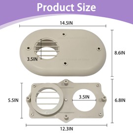 SP20286 3-Inch Vent Termination Kit - Fits for Rheem Beige HVAC Replacement Part Water Heate 3" PVC/ABS Piping