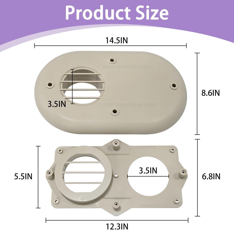 SP20286 3-Inch Vent Termination Kit - Fits for Rheem Beige