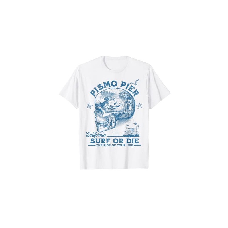 Pismo Pier Beach Surfing Girl Pacific Ocean Surf Board Men's