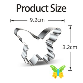9 Pieces Easter Cookie Cutters Set - Cute Easter Themed Cutter includes Bunny, Egg, Chick, Butterfly, Flower, and Carrot Cutters Molds for Easter Spring Decorations