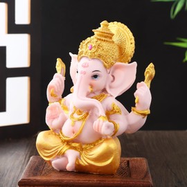 TIED RIBBONS Ganesha Statue Figurine for Ganesha Chaturthi Decoration | 5.1 inch, Resin | Diwali | Table Decoration House Warming | Ganesh Hindu God Idol | Return Gifts for Pooja | Ganesh Home Decor