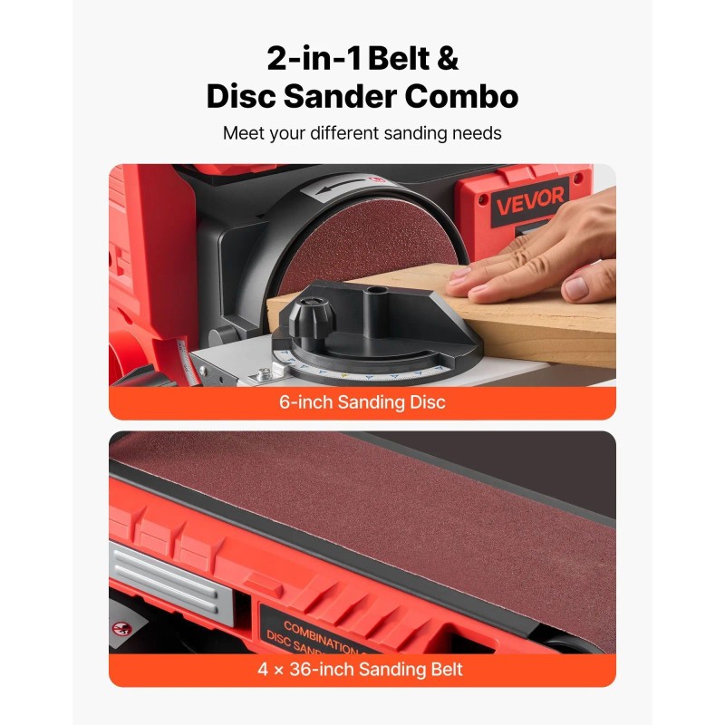 Combo 6 Inch Disc 4 X 36 Inch Belt Sander