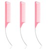 3 Pcs Rat Tail Combs, Mabor C Curved Parting Rat