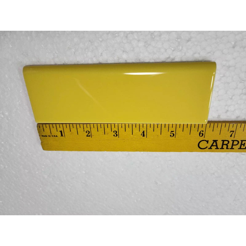 Daltile Sunflower Yellow Ceramic Tile Bullnose Backsplash Curved Edge Subway
