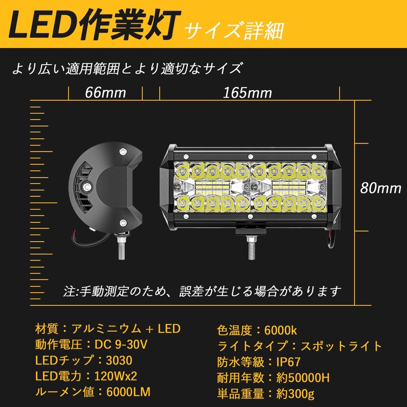 LED Work Light, Set of 2, LED Work Light, Floodlight,